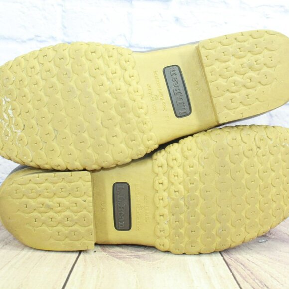 LL Bean Brown Leather 8" Lace Up Unlined Ankle Duck Boots Round Toe Size 12 M - Picture 9 of 9